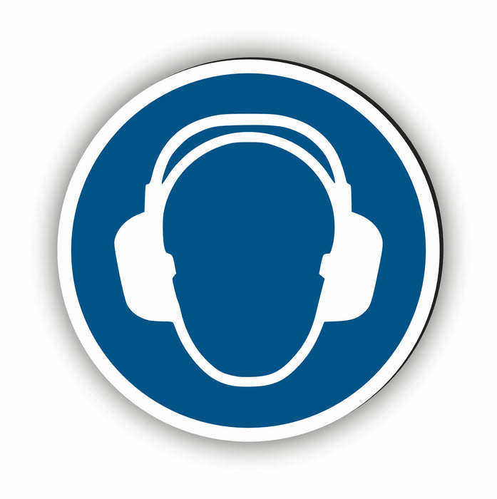 Gebotszeichen Gehörschutz tragen RUND (M003) nach DIN EN ISO 7010