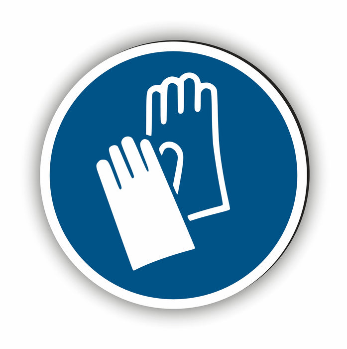 Gebotszeichen Handschutz benutzen RUND (M009) nach DIN EN ISO 7010