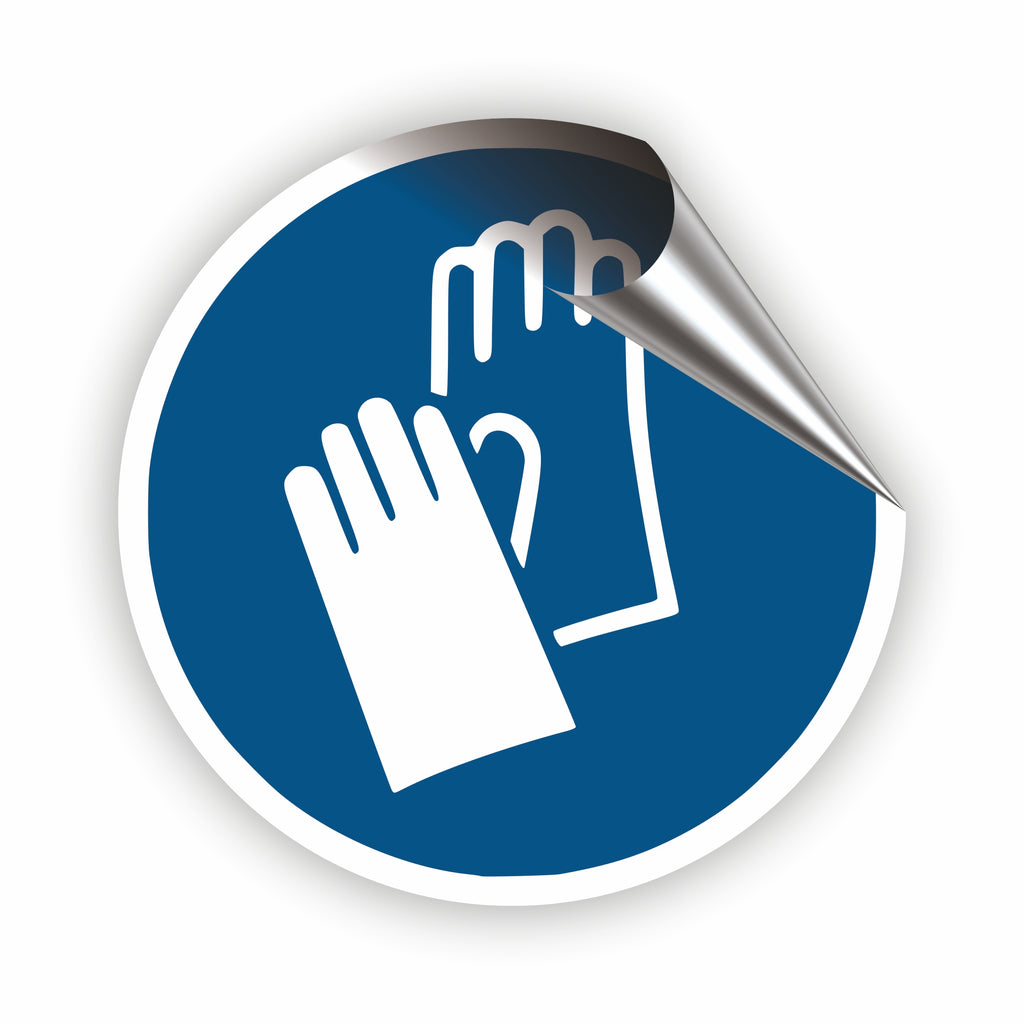 Handschutz benutzen Schild