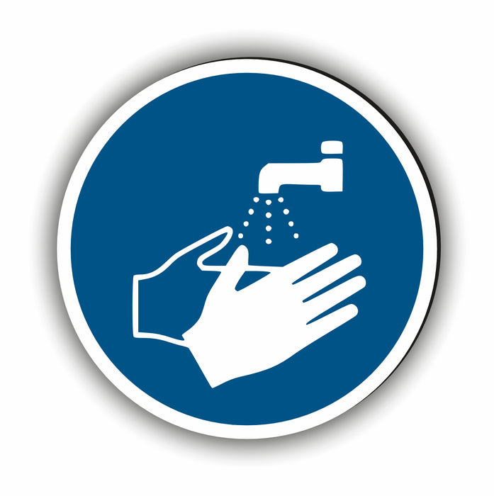 Gebotszeichen Hände waschen RUND (M011) nach DIN EN ISO 7010