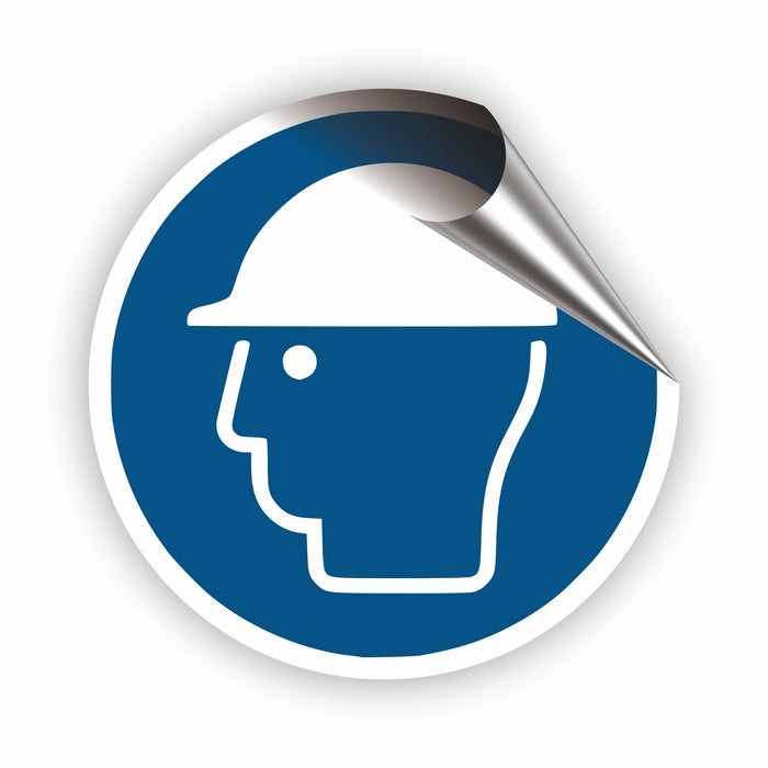 Gebotszeichen Kopfschutz benutzen RUND (M014) nach DIN EN ISO 7010
