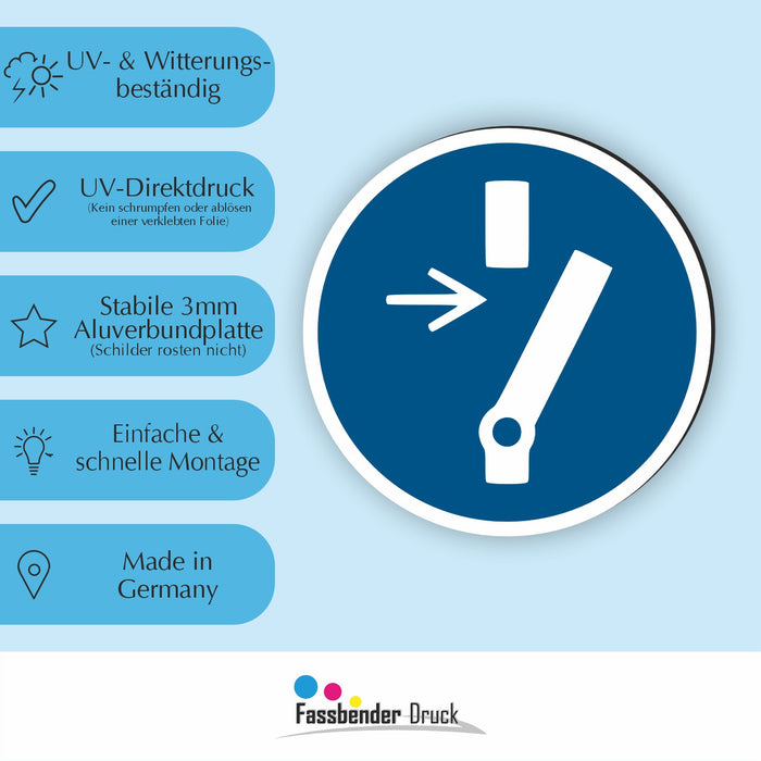 Gebotszeichen Vor Wartung oder Reparatur freischalten RUND (M021) nach DIN EN ISO 7010