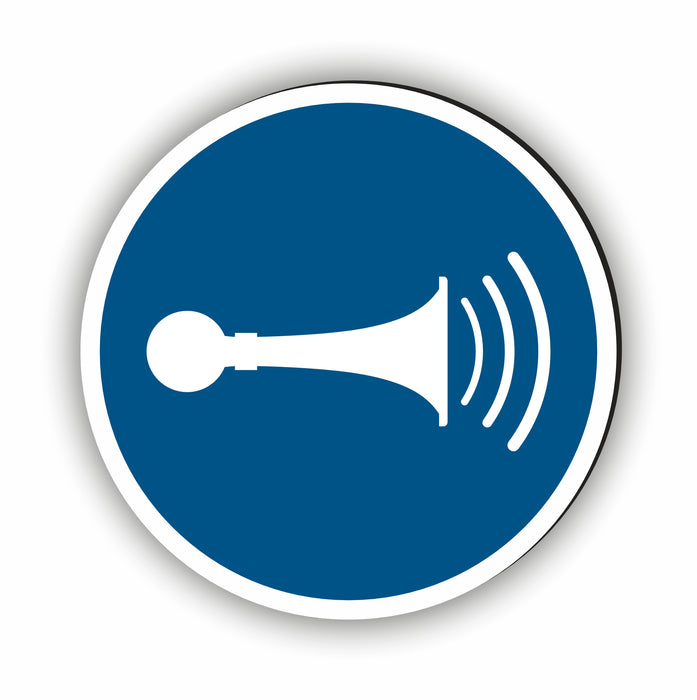 Gebotszeichen akustisches Signal geben RUND (M029) nach DIN EN ISO 7010