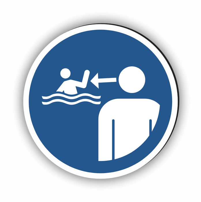 Gebotszeichen Kinder in Wassereinrichtungen beaufsichtigen RUND (M054) nach DIN EN ISO 7010