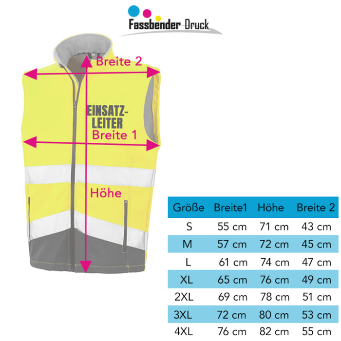 Fassbender-Druck WARNWESTEN - ORDNER Sicherheitsjacke Winterjacke