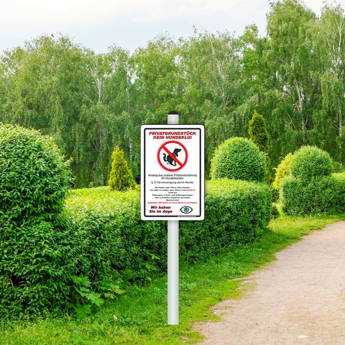 T-001 Privatgrundstück - Kein Hundeklo Schild / Kein Hundekot