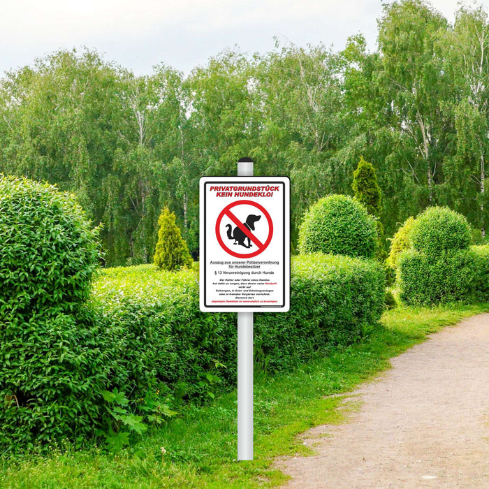 T-002 Privatgrundstück - Kein Hundeklo Schild / Kein Hundekot