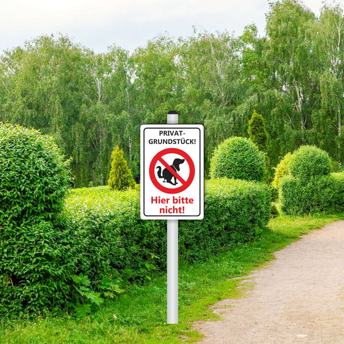 T-003 Privatgrundstück - Kein Hundeklo Schild / Kein Hundekot