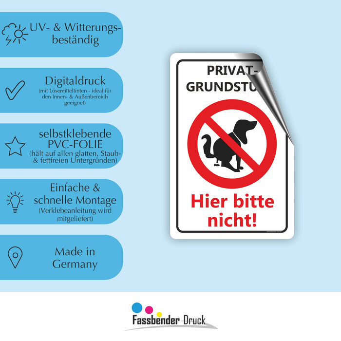 T-003 Privatgrundstück - Kein Hundeklo Schild / Kein Hundekot