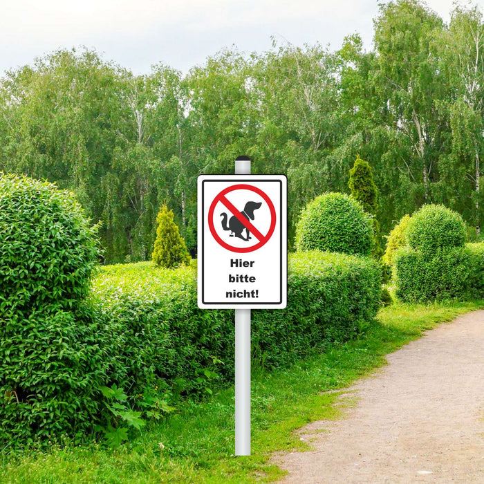 T-004 Hier bitte nicht! - Kein Hundeklo Schild / Kein Hundekot
