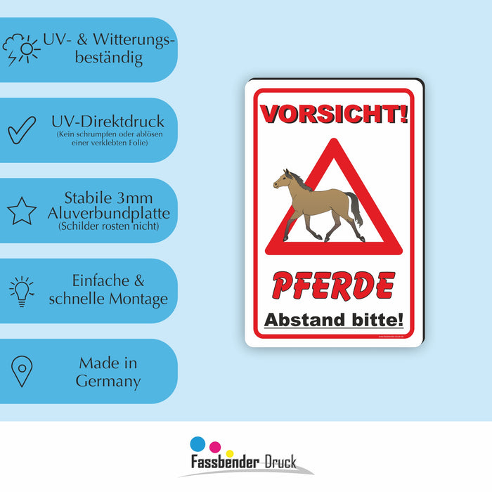 T-008 VORSICHT PFERDE - Bitte Abstand halten - Tierstransport