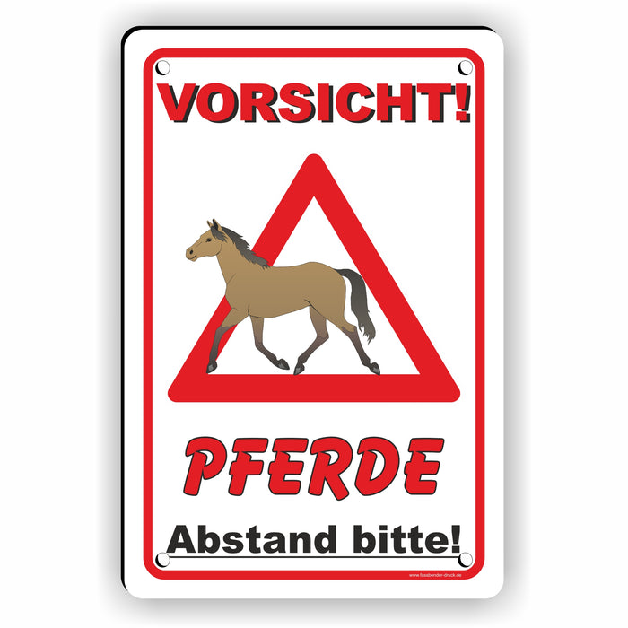 T-008 VORSICHT PFERDE - Bitte Abstand halten - Tierstransport