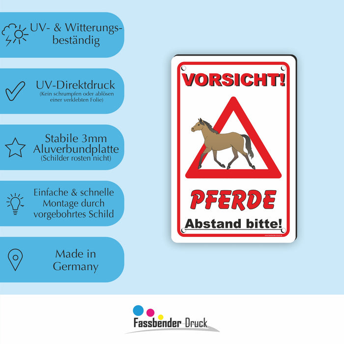 T-008 VORSICHT PFERDE - Bitte Abstand halten - Tierstransport