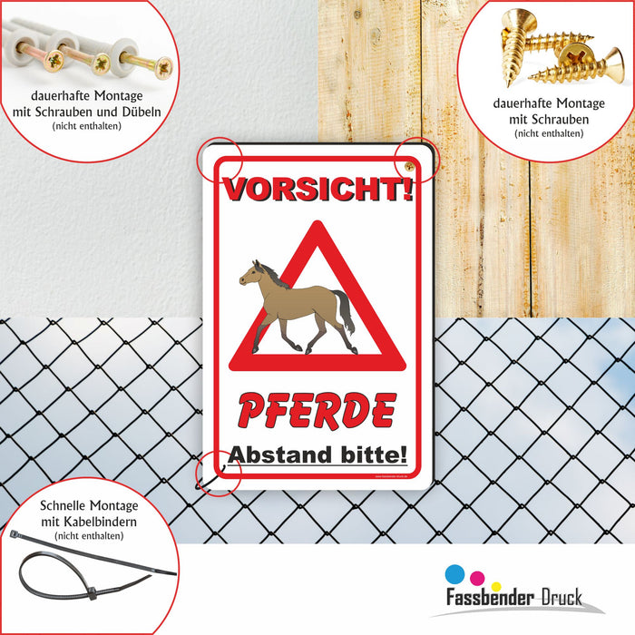 T-008 VORSICHT PFERDE - Bitte Abstand halten - Tierstransport