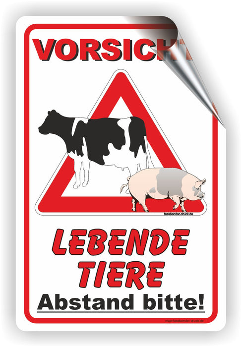VORSICHT! Lebende Tiere Transport / Tiertransport
