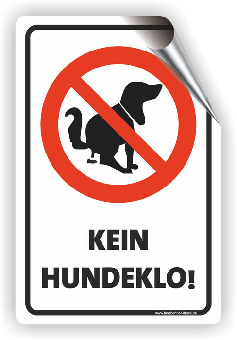 KEIN HUNDEKLO SCHILD - Kein Hundekot