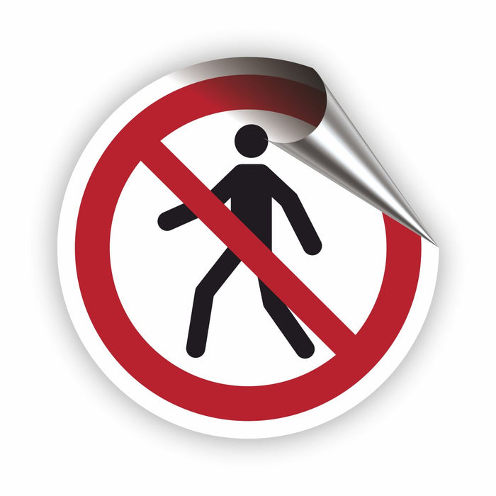 Verbotszeichen Für Fußgänger verboten RUND (P004) Piktogram nach DIN EN ISO 7010