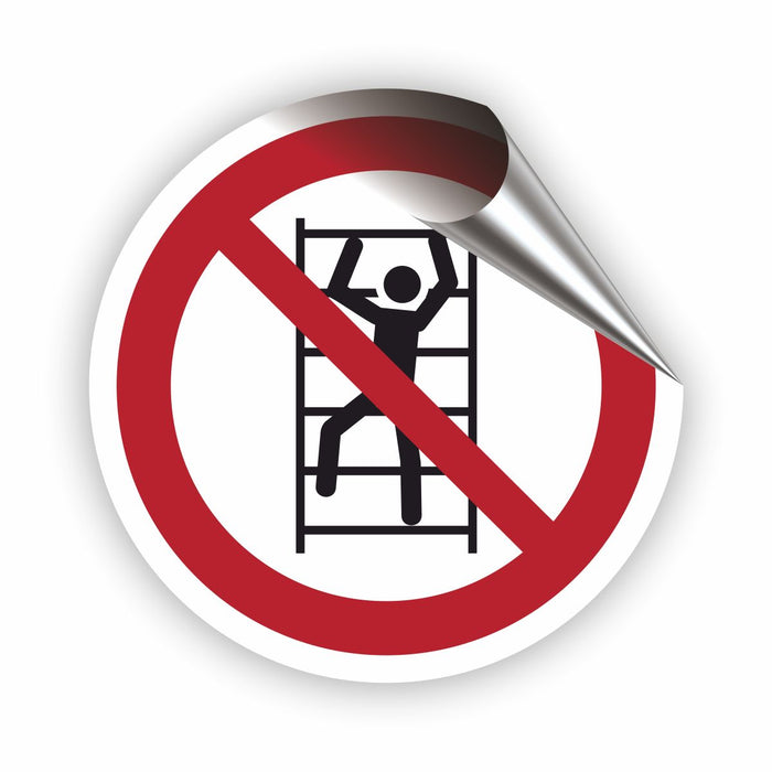 Verbotszeichen Aufsteigen verboten RUND (P009) Piktogram nach DIN EN ISO 7010