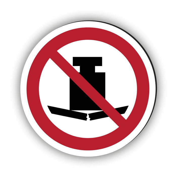 Verbotszeichen Keine schwere Last RUND (P012) Piktogram nach DIN EN ISO 7010