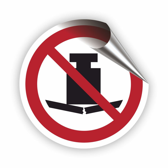 Verbotszeichen Keine schwere Last RUND (P012) Piktogram nach DIN EN ISO 7010