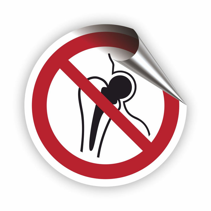 Verbotszeichen Kein Zutritt für Personen mit Implantaten aus Metall RUND (P014) Piktogram nach DIN EN ISO 7010
