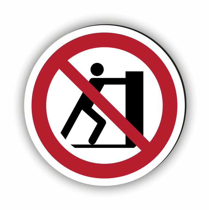 Verbotszeichen Schieben verboten RUND (P017) Piktogram nach DIN EN ISO 7010