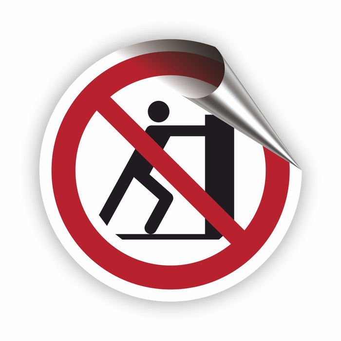 Verbotszeichen Schieben verboten RUND (P017) Piktogram nach DIN EN ISO 7010