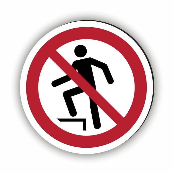 Verbotszeichen Aufsteigen verboten RUND (P019) Piktogram nach DIN EN ISO 7010