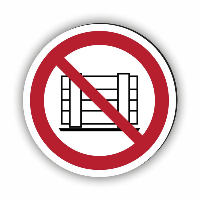 Verbotszeichen Abstellen oder Lagern verboten RUND (P023) Piktogram nach DIN EN ISO 7010