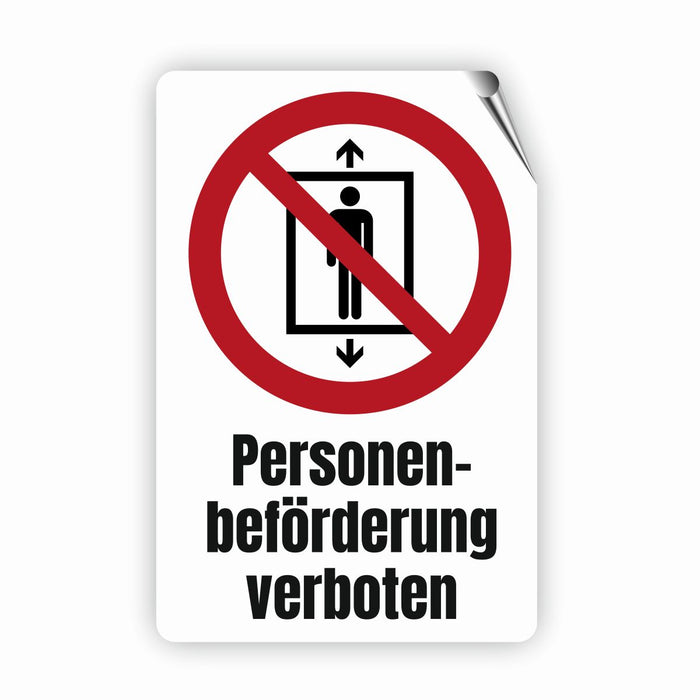 Verbotszeichen / Verbotsschild Personenbeförderung verboten (P027) - zum markieren von Verbotszonen nach DIN EN ISO 7010