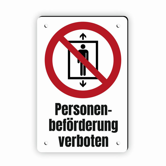 Verbotszeichen / Verbotsschild Personenbeförderung verboten (P027) - zum markieren von Verbotszonen nach DIN EN ISO 7010