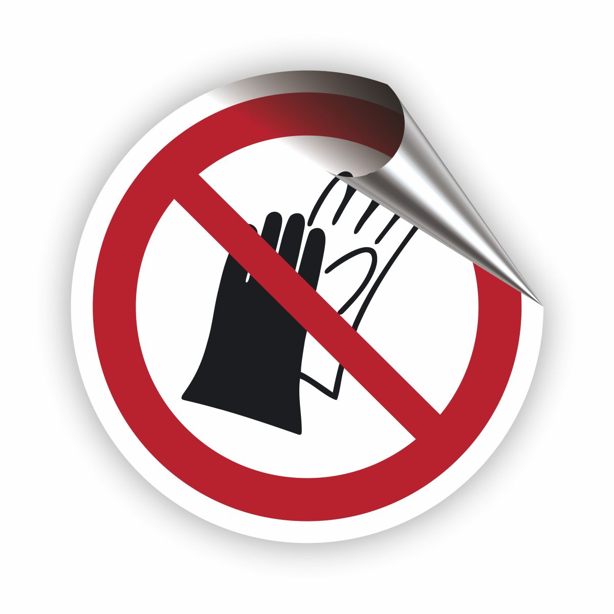warnschild handschuhe Benutzen von Handschuhen verboten