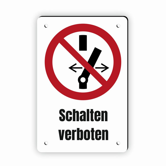 Verbotszeichen / Verbotsschild Schalten verboten (P031) - zum markieren von Verbotszonen nach DIN EN ISO 7010