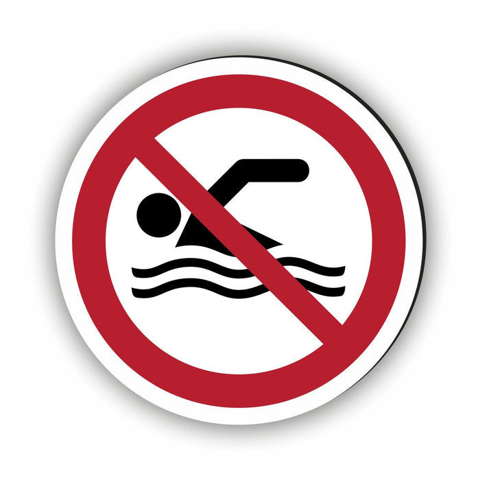 Verbotszeichen Schwimmen verboten RUND (P049) Piktogram nach DIN EN ISO 7010
