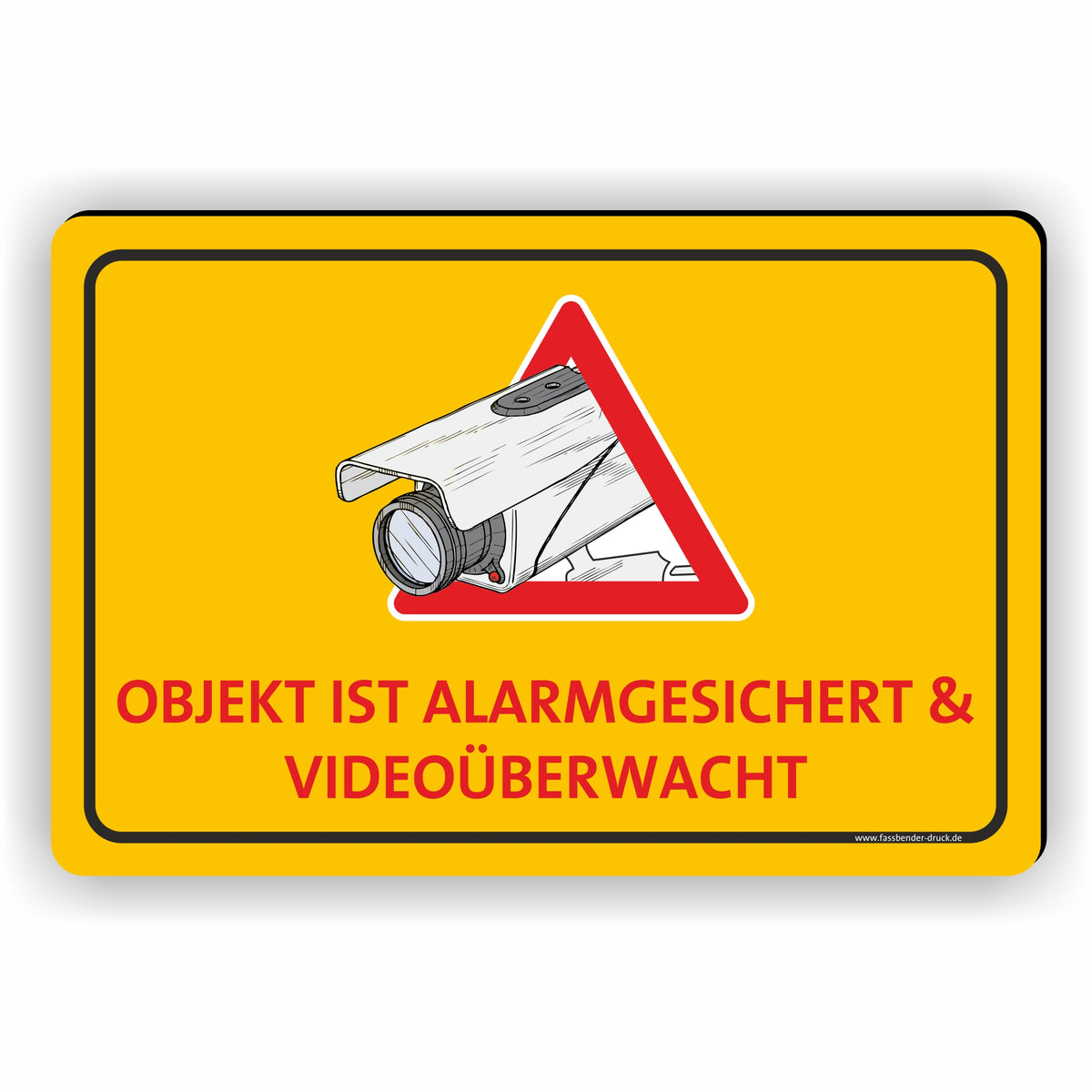 5 Stück XXL Achtung dieses Objekt ist Alarm und Videogesichert dieser Bereich wird videoüberwacht in A4 | 21 x 29,7cm Sticker mit UV Schutz für Außen-und Innenbereich