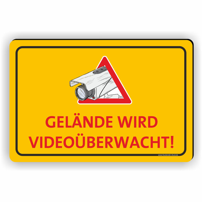 GELÄNDE WIRD VIDEOÜBERWACHT (Gelb)