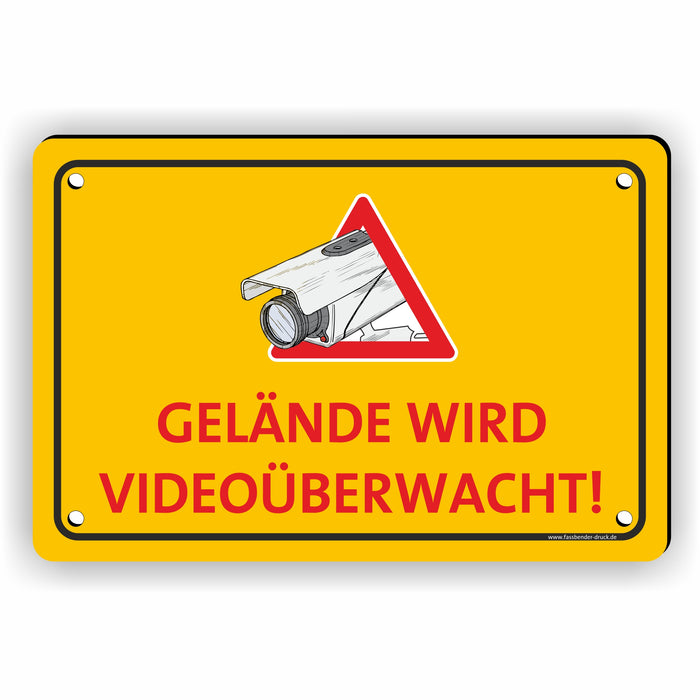 GELÄNDE WIRD VIDEOÜBERWACHT (Gelb)