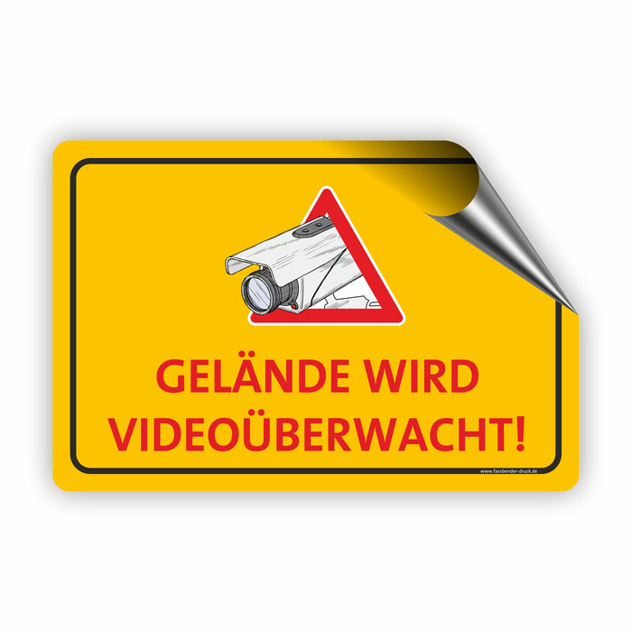 GELÄNDE WIRD VIDEOÜBERWACHT (Gelb)