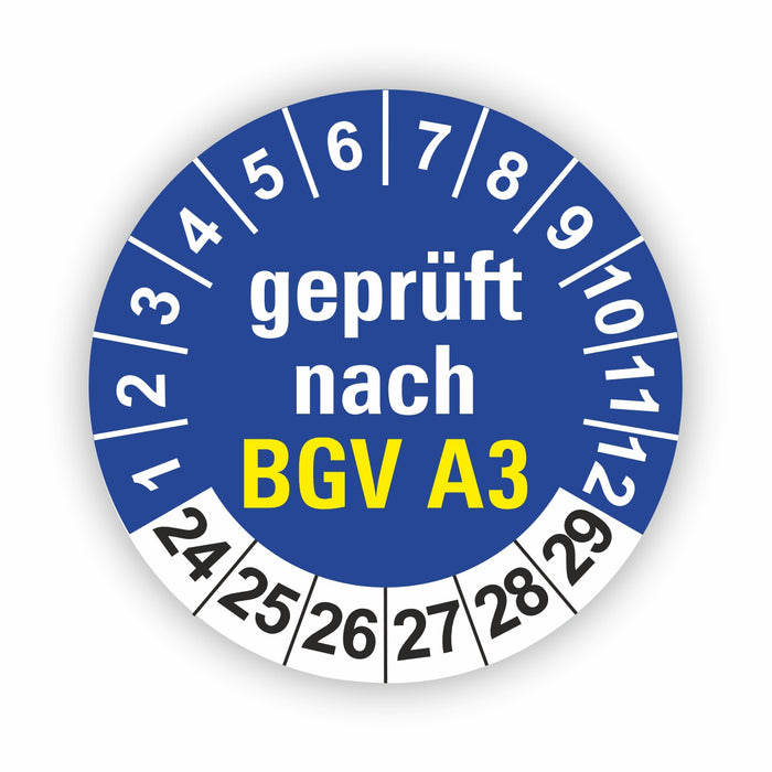 BGV A3 Wartungsetiketten / Prüfplaketten / Prüfetiketten