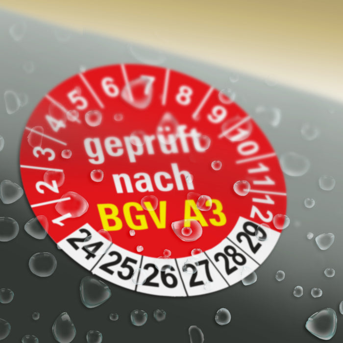 BGV A3 Wartungsetiketten / Prüfplaketten / Prüfetiketten