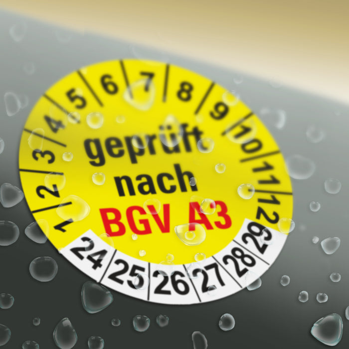 BGV A3 Wartungsetiketten / Prüfplaketten / Prüfetiketten