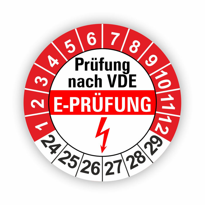 E-Prüfung Wartungsetiketten / Prüfplaketten / Prüfetiketten