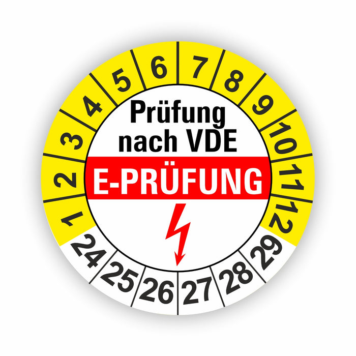 E-Prüfung Wartungsetiketten / Prüfplaketten / Prüfetiketten