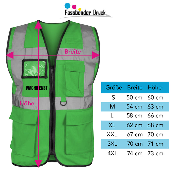WACHDIENST Warnweste PREMIUM