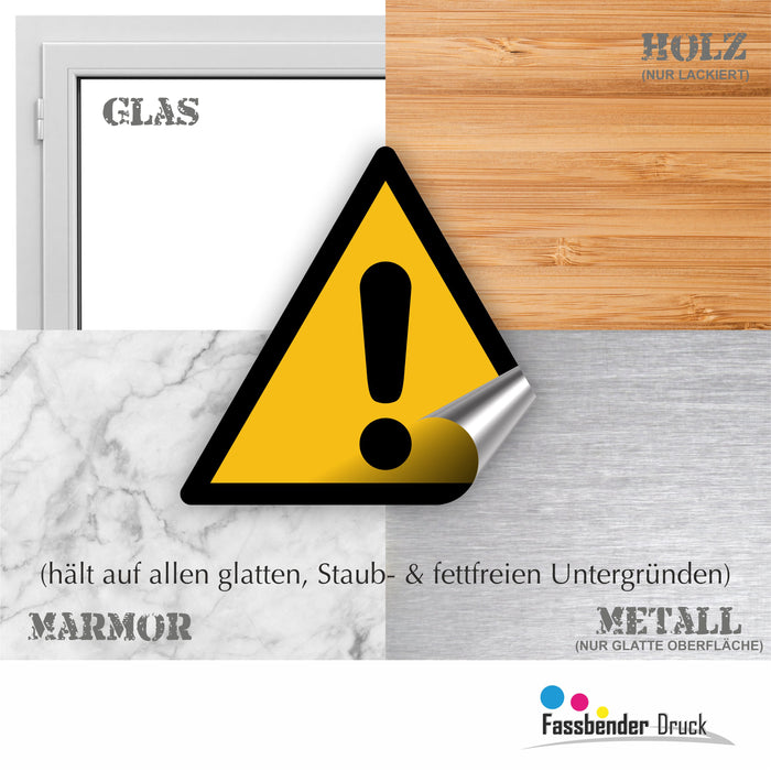 Warnzeichen (W001) Allgemeines Warnzeichen - nach DIN EN ISO 7010 ...