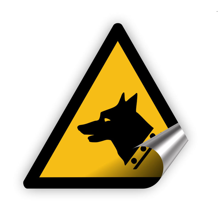 Warnzeichen (W013) Warnung vor Wachhunden - nach DIN EN ISO 7010