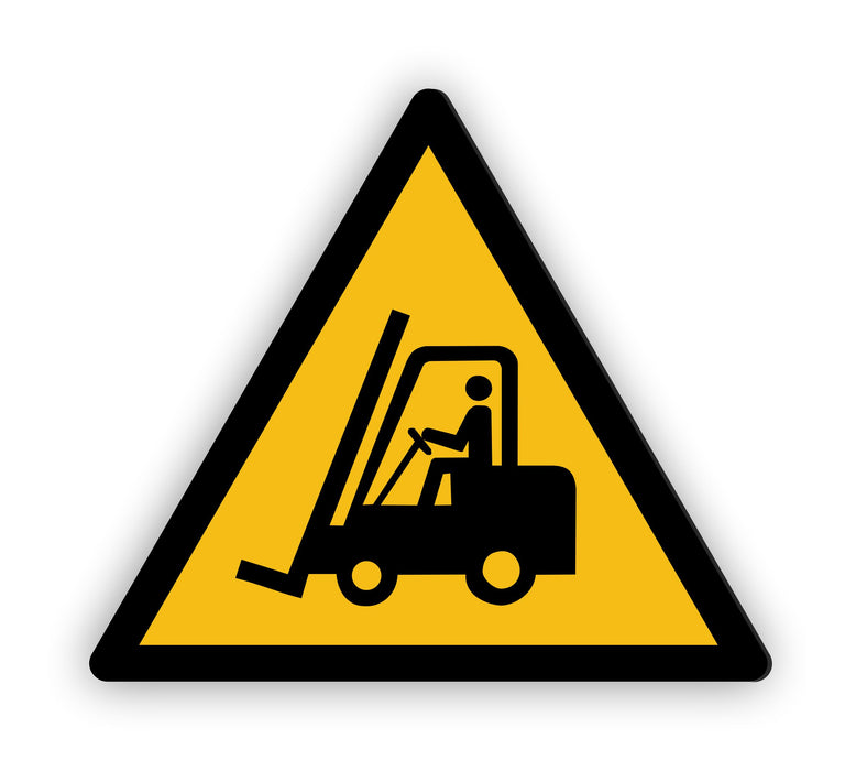 Warnzeichen (W014) Warnung vor Flurförderzeugen - nach DIN EN ISO 7010