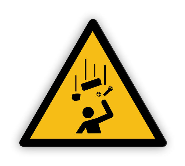 Warnzeichen (W035) Warnung vor herabfallenden Gegenständen - nach DIN EN ISO 7010