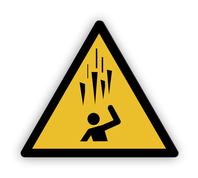 Warnzeichen (W039) Warnung vor Eisschlag - nach DIN EN ISO 7010