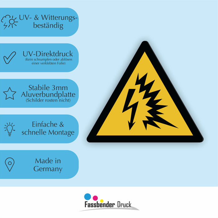 Warnzeichen (W042) Warnung vor Lichtbogen - nach DIN EN ISO 7010